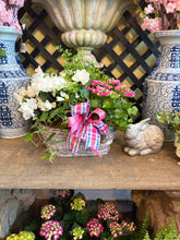 $150 Living Arrangement Flower Basket with Bow