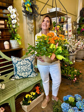 $150 Living Arrangement Flower Basket with Bow